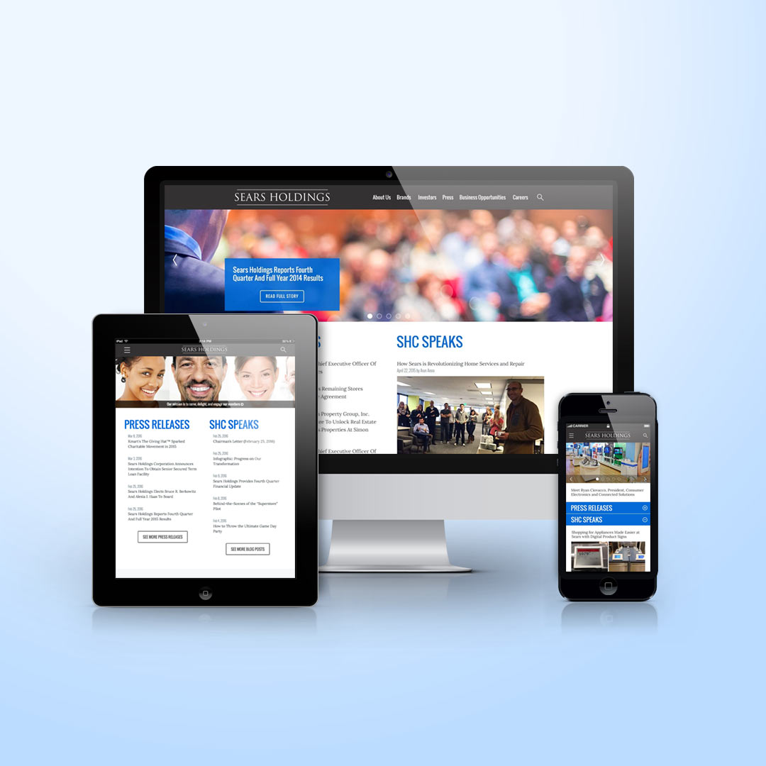 Sears Holdings corporate site responsive design