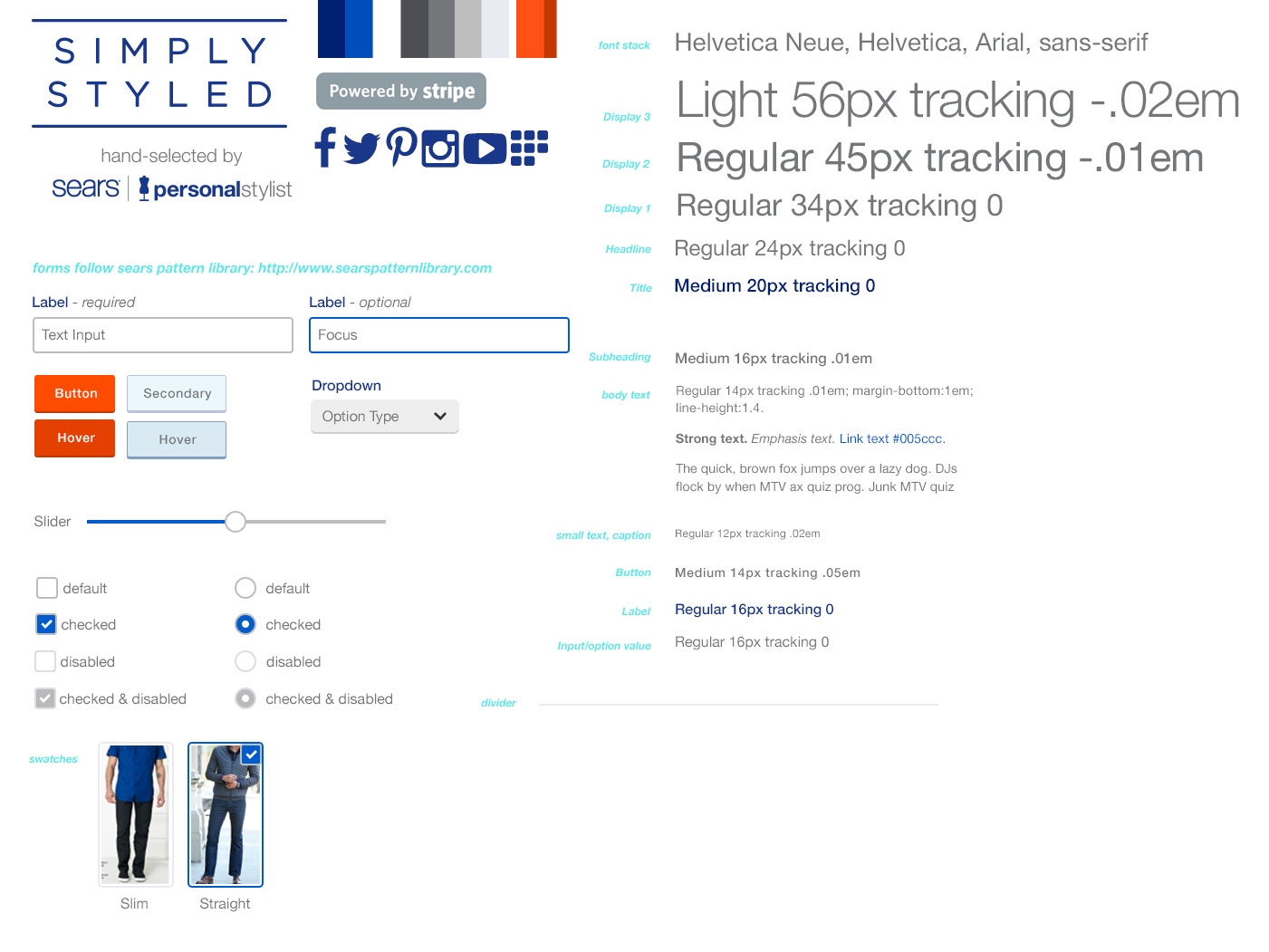 Simply Styled - Pattern Library